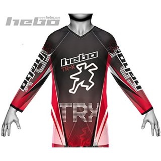 Hebo Trialhemd KID TRX Black/Red L
