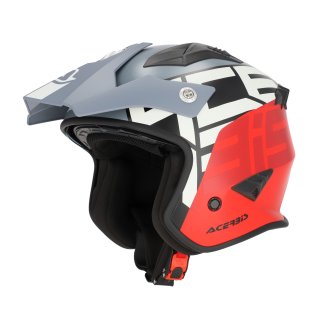 Acerbis Jethelm / Trialhelm Aria Sport 2206 matt grau/rot