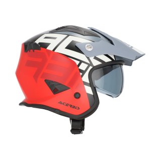 Acerbis Jethelm / Trialhelm Aria Sport 2206 matt grau/rot